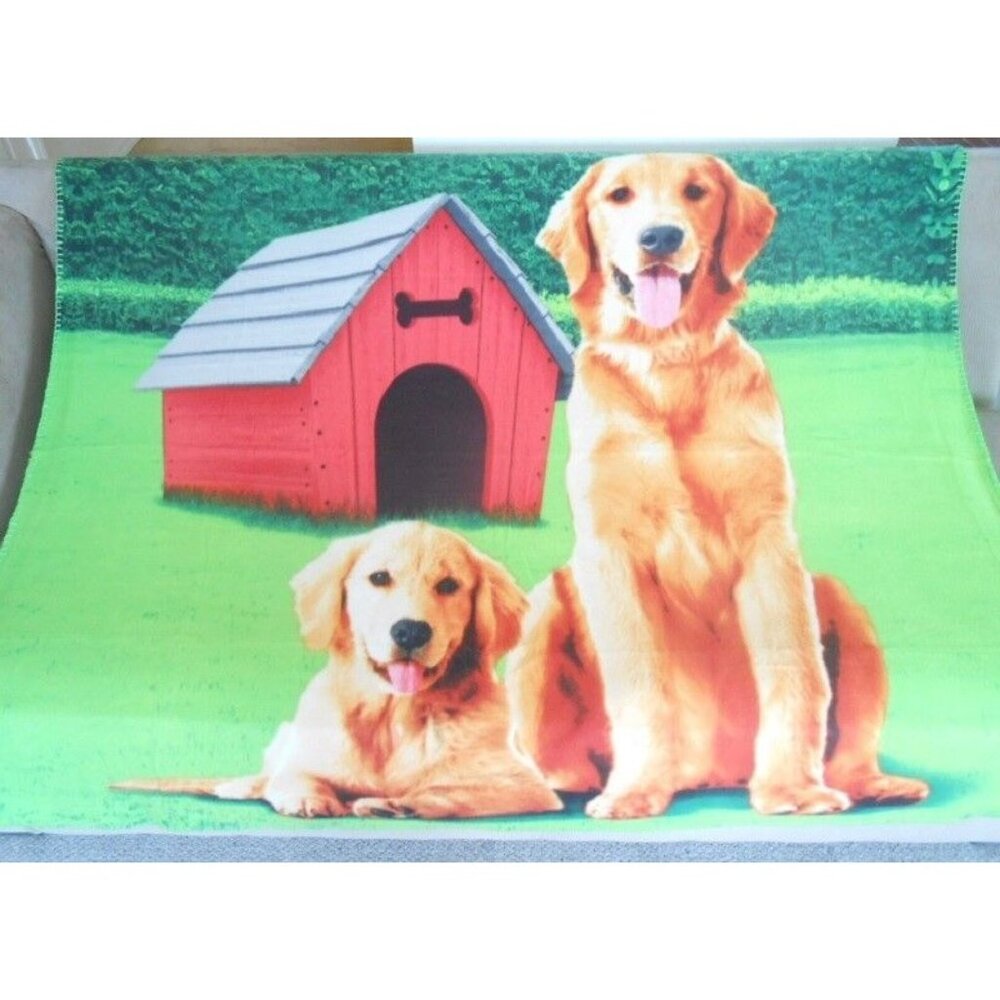 New Soft Golden Retriever Fleece Throw Gift Blanket Puppy Show Dog Breed Novelty
